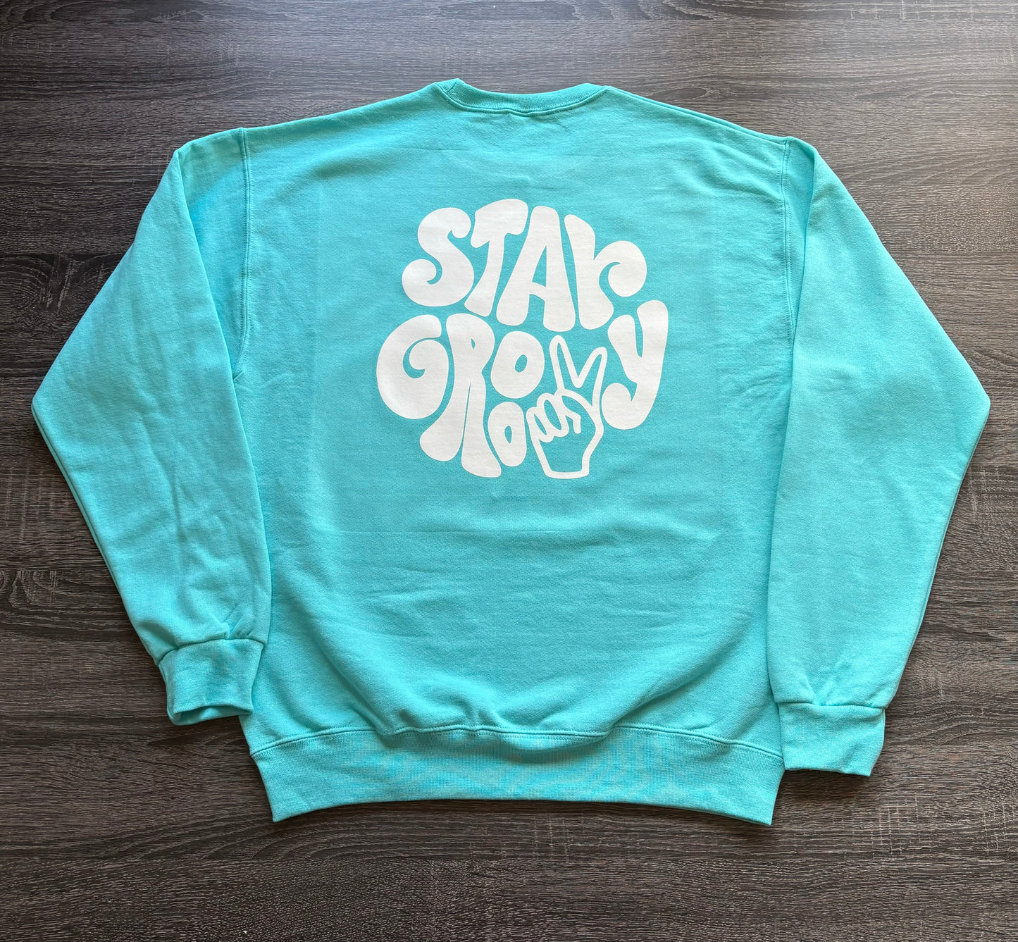 Stay Groovy Blue Crewneck Sweatshirt