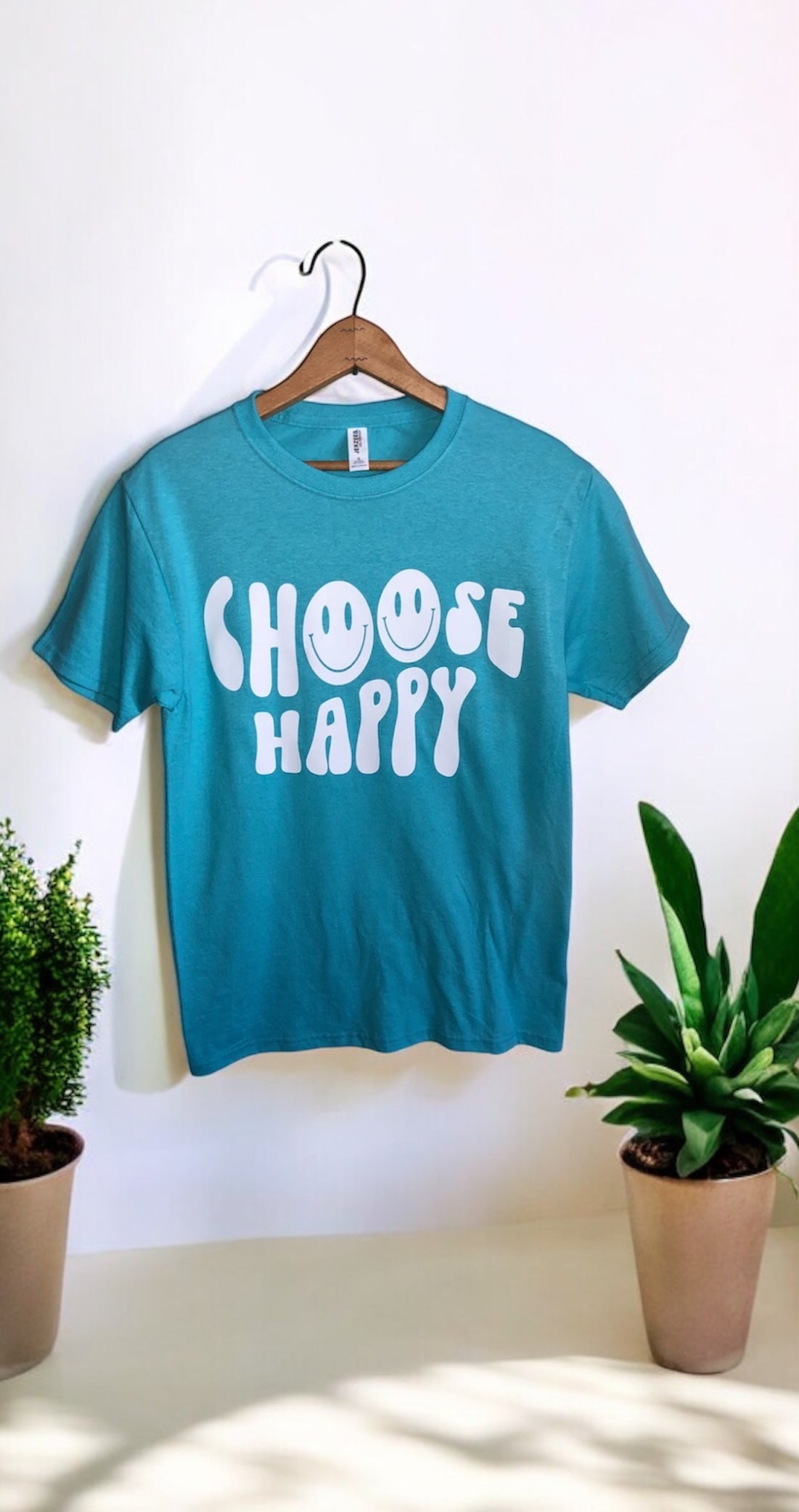 Choose Happy Short Sleeve Tee- White Lettering